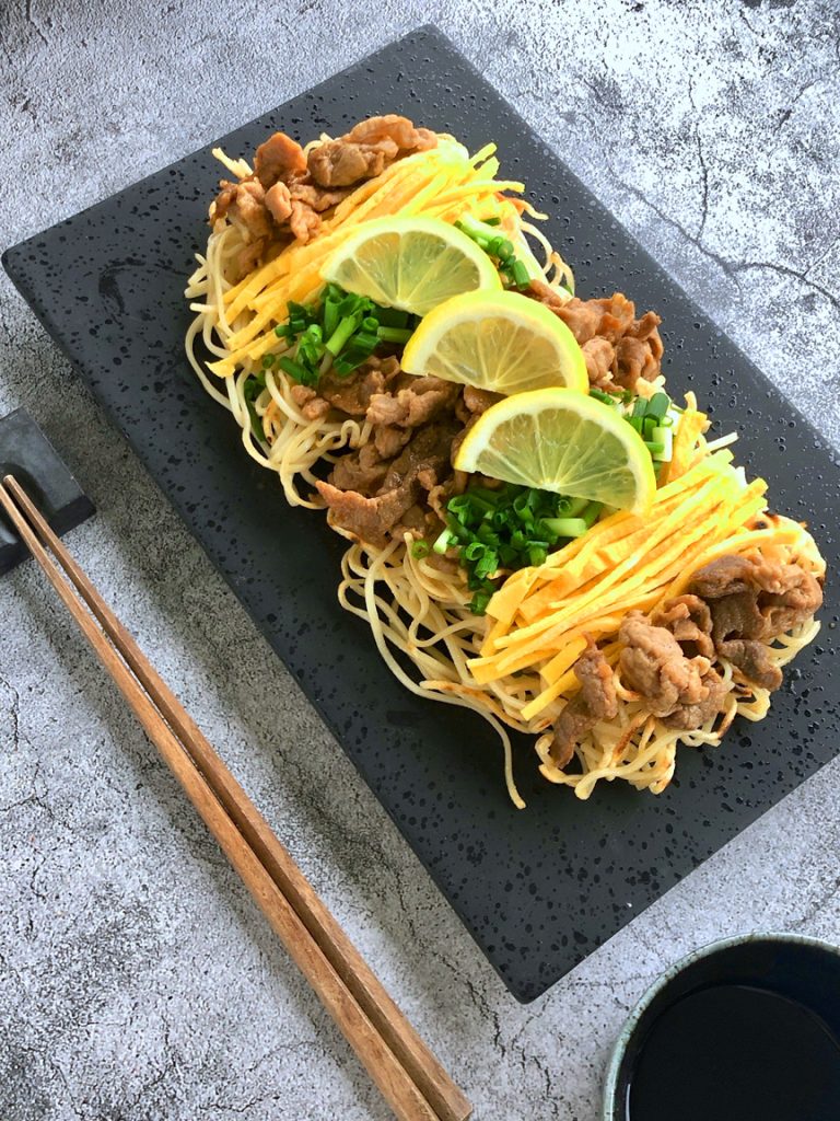 グルテンフリーで安心「玄米めん」レシピ「瓦そば風玄米めん」