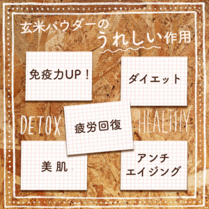 新しい玄米粉「玄米パウダー」のうれしい作用とは